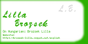 lilla brozsek business card